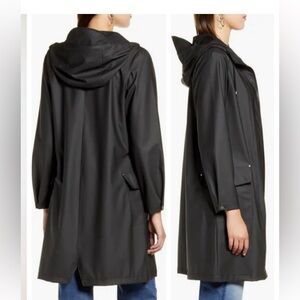 Halogen hooded rain jacket